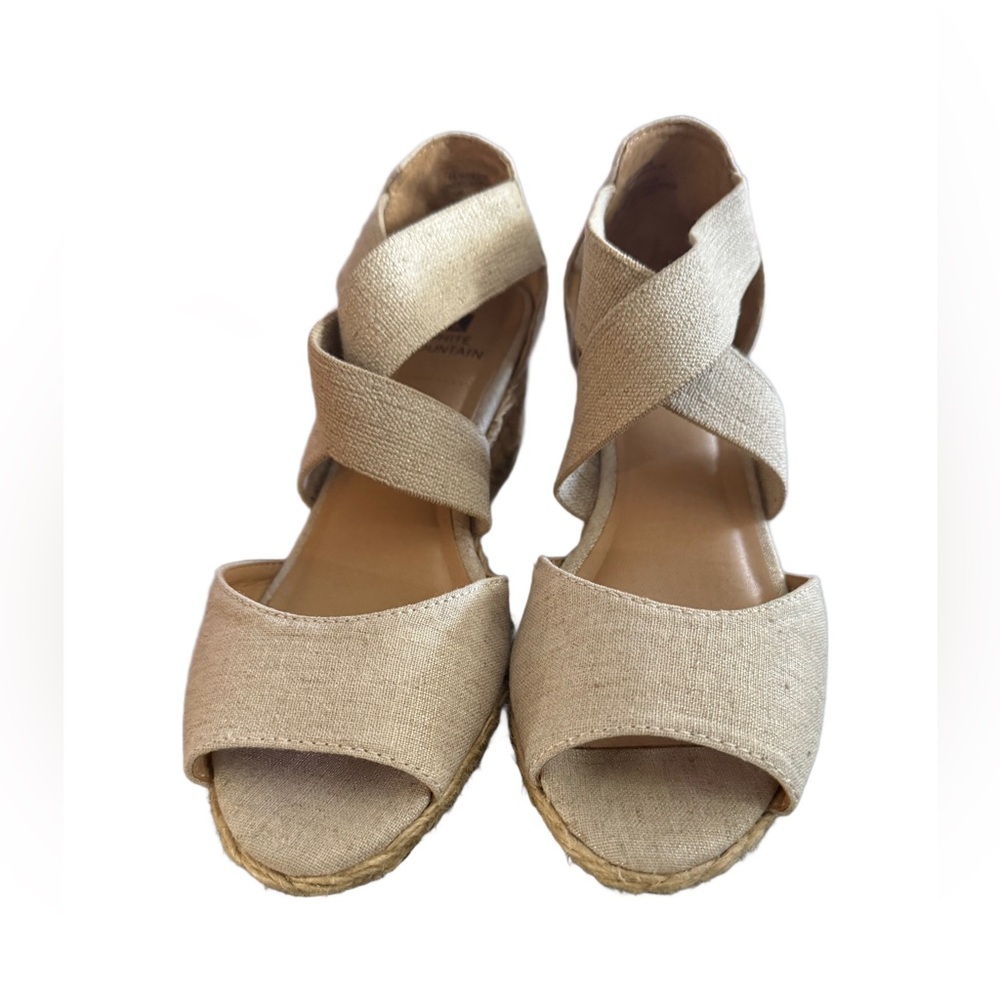 White Mountain Hudlin Espadrille Wedge Sandals - Size 7.5